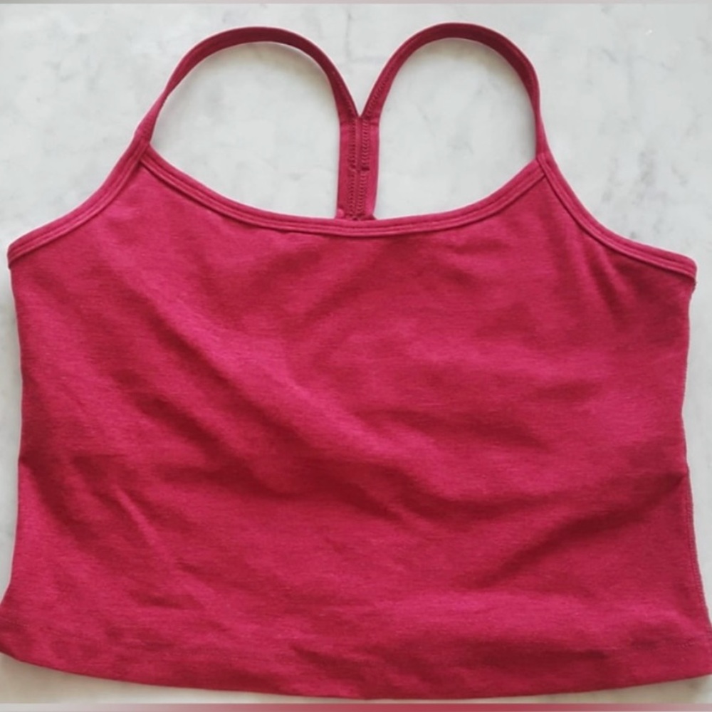 Beyond Yoga Spacedye Slim Racerback Cropped Tank Dragonfruit Sangria medium